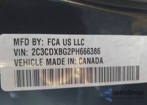 2023 Dodge Charger Sxt z USA, uszkodzony, nr VIN 2C3CDXBG2PH666386